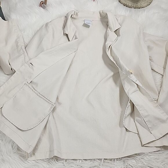 Linen blend Vintage Blair Boutique Size M Jacket Blazer - Picture 3 of 11